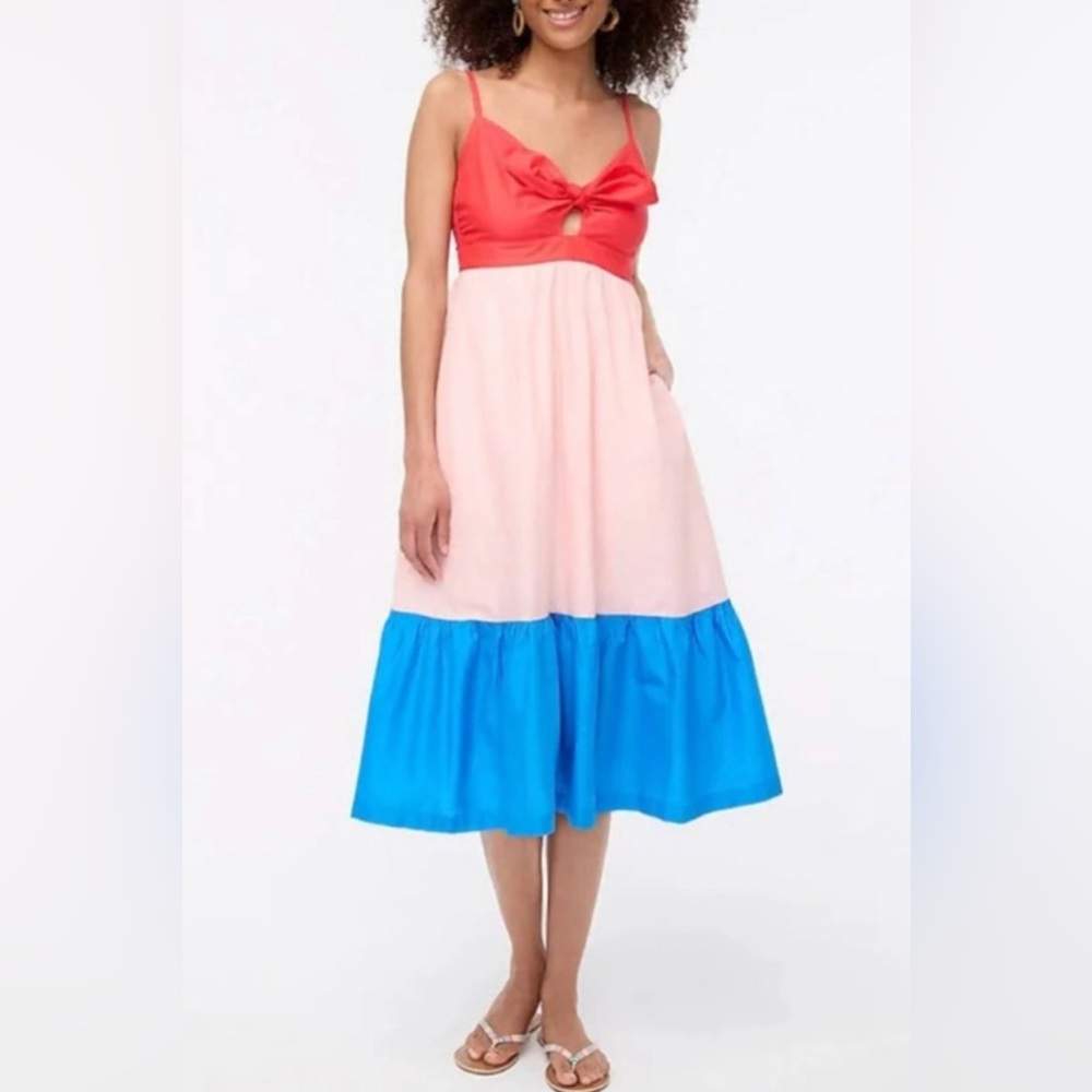 J Crew Color Block Maxi NWT 18